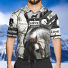 FUNSTUFFPRINT Love Horse 3D Print Polo Shirt Size S-5XL