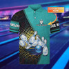 FUNSTUFFPRINT Love Bowling - Personalized Name 3D Polo Shirt