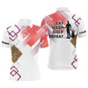 FUNSTUFFPRINT Funny Pink Leopard pattern White Men golf polo shirts custom Eat sleep golf repeat mens golf apparel