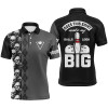 FUNSTUFFPRINT Funny black skull Bowling polo shirt for men Custom name Does this shirt make my balls look big Polo Shirt Size S-5XL