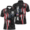 FUNSTUFFPRINT Personalized Smoke US Flag Dart Polo Shirts, Custom Patriotic Darts Shirts For Men Dart Jerseys  Polo Shirt Size S-5XL
