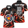 FUNSTUFFPRINT Personalized Red Thunder Archery Mode On Men  Polo Shirt Size S-5XL