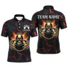 FUNSTUFFPRINT Custom Bowling Shirt for Men Personalized Skull Bowling Jersey Bowling Team League Polo Shirt Size S-5XL