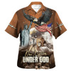 One Nation Under God Jesus Lion Hawaiian Shirt - Christian Hawaiian Shirt - Religious Hawaiian Shirts