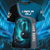 FUNSTUFFPRINT Personalized Dj T Shirt, Cool Headphone Shirt, 3D T Shirt For Dj Men And Women 3D T-shirt