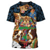 FUNSTUFFPRINT Poker Dogs 3D Tshirt, Funny Dog All Over Printed Shirt, Poker Shirt 3D T-shirt