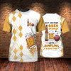 FUNSTUFFPRINT 3D All Over Printed Bowling And Beer Tshirt For Men And Women, Funny Bowling Shirt, Bowlling T Shirts 3D T-shirt