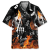 Casino Skull Hawaiian Shirt, Unisex Summer Beach Casual Short Sleeve Summer Vacation Beach Shirts
