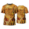 FUNSTUFFPRINT Guitar The Music Is In The Silence 3D Tshirt, 3D All Over Print Guitar Shirt 3D T-shirt