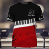 FUNSTUFFPRINT Customized Cool Piano Tshirt For Men And Women, 3D Shirt For My Pianist Husband, Piano Shirt For Him Her 3D T-shirt