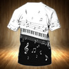 FUNSTUFFPRINT Customized 3D Full Printed Piano T Shirt, Men'S Shirt With Piano, Present To Piano Lovers, Piano Tee Shirt 3D T-shirt