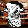 FUNSTUFFPRINT Customized 3D All Over Print Tshirt For Pianist, Present To Piano Lovers, Piano Shirt For Him, Her 3D T-shirt