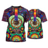 FUNSTUFFPRINT Amazing Hippie Painting 3D Tshirt, Hippie Shirts For Men And Women, Unisex Hippie Shirt, Hippie Classic Guitar Shirt 3D T-shirt