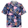 Flamingo Tropical Hawaiian Shirt, Short Sleeve Summer Vacation Beach Shirts for men