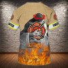 FUNSTUFFPRINT Personalized 3D T Shirt For Fire Man, Sublimation Firefighter Shirts, Birthday Gift To Firefighters 3D T-shirt