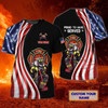 FUNSTUFFPRINT Personalized Firefighter Job Shirts, Proud To Have Save American Firefighter 3D T-shirt