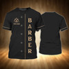 FUNSTUFFPRINT Customized 3D T Shirt For Barber Men, Barber Shirt, Birthday Gift For Barber, 3D Barber Shirt For Him 3D T-shirt