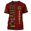 FUNSTUFFPRINT Personalized 3D Tshirt For Baber, Beauty Salon Barber Shirts, Best Gift For A Baber Man, Barber Shirt For Him 3D T-shirt