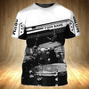 FUNSTUFFPRINT Personalized With Name 3D Shirt Drum Black And White For Drummer, Sublimation Shirts For Drum Lover 3D T-shirt