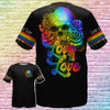FUNSTUFFPRINT Skull Pride Shirt For Pride Month, LGBT Skull Rose Rainbow Love Is Love, Gift For LGBT Friends 3D T-shirt