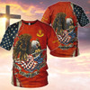 FUNSTUFFPRINT One Nation Under God Eagle American Flag All Over Print Shirt 3D American Eagle Hoodie 3D T-shirt