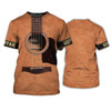 FUNSTUFFPRINT 3D Full Print T Shirt Guitar Classic 3D Hoodie Guitar Acoustic Best Gift For Guitar Lover, Guitar Man 3D T-shirt