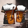 FUNSTUFFPRINT 3D All Over Print T Shirt Love Guitar For Guitarist, Gift For Guitar Lover, Guitar Sublimation Shirt Hoodie 3D T-shirt