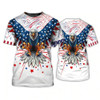 FUNSTUFFPRINT Independence Day Is Coming Ealge 3D All Over Printed T Shirt 3D Bomber Hoodie For 4Th July Pride American 3D T-shirt