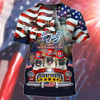 FUNSTUFFPRINT Pug American Hawaiian Shirt - Independence Day Is Coming- 3D Full Print Hoodie Bomber 4Th Of July Tee Shirts 3D T-shirt