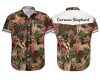 German Shepherd Dog Aloha Hawaiian Shirt - German Shepherd Pet Hawaiian Shirt, Hibiscus Tropical Hawaiian Shirt For Men & Women