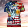 FUNSTUFFPRINT Happy Independence Day 3D All Over Print Shirt, 4Th Of July 3D Tee Shirts 3D T-shirt