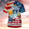 FUNSTUFFPRINT Happy Independence Day 3D All Over Print Shirt, 4Th Of July 3D Tee Shirts 3D T-shirt