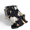 FUNSTUFFPRINT Celestial Moon & Stars Fleece Sherpa Throw Blanket, Moon Tapestry Aesthetic Blanket, Home Decor Gift, Housewarming Gift