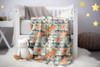 FUNSTUFFPRINT Groovy Checkered Flowered Checkered Baby Blanket Retro 70's Style Minky or Sherpa Floral Kids Blanket Cool Kids Childrens Kids Blankets