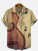 Music Elements Fashion Print Beach Short-sleeved Hawaiian Shirt, Summer Gift For Women, Men