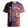 FUNSTUFFPRINT Jesus Lion King Of Kings 3d Shirt - Christian 3D Shirt 3D T-shirt