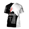 FUNSTUFFPRINT Premium Jesus 3d Unisex Shirt - Christian 3D Shirt 3D T-shirt