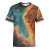 FUNSTUFFPRINT The King Jesus Lion 3d Unisex Shirt - Christian 3D Shirt 3D T-shirt