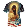 FUNSTUFFPRINT Jesus Pray One Nation Under God 3d All Over Print Shirt - Christian 3d Shirts For Men Women 3D T-shirt