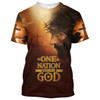 FUNSTUFFPRINT One Nation Under God Jesus 3d All Over Print Shirt - Christian 3d Shirts For Men Women 3D T-shirt