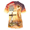 FUNSTUFFPRINT One Nation Under God Jesus Cross 3d All Over Print Shirt - Christian 3d Shirts For Men Women 3D T-shirt