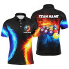 FUNSTUFFPRINT  Personalized Water And Fire Billiard Balls 3D Printed Men Polo Shirts