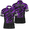 FUNSTUFFPRINT  Personalized Skull Bowling polo Shirt for men   Polo Shirt Size S-5XL
