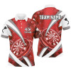 FUNSTUFFPRINT Personalized Red Jerseys Darts Board 3D Men Darts Polo Shirts Custom Team League Darts  Polo Shirt Size S-5XL