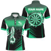 FUNSTUFFPRINT Personalized Darts Fire Arrow Men Dart Polo Shirts Custom Flame Dart  Polo Shirt Size S-5XL