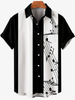 Music Elements Fashion Print Beach Short-sleeved Hawaiian Shirt