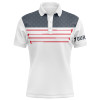 FUNSTUFFPRINT Mens golf polo shirt custom American flag white golf shirt, patriotic  Polo Shirt Size S-5XL