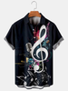 Cool Music Symbol Men's Large Hawaiian Shirt for men