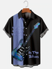 Men's Simple Music Guitar Patchwork Hawaiian Shirt for men