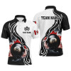 FUNSTUFFPRINT 3D 8 Ball Pool Smoke Canada Flag Personalized Men Billiard Polo Shirts, Patriotic Shirts For Pooler  Polo Shirt Size S-5XL